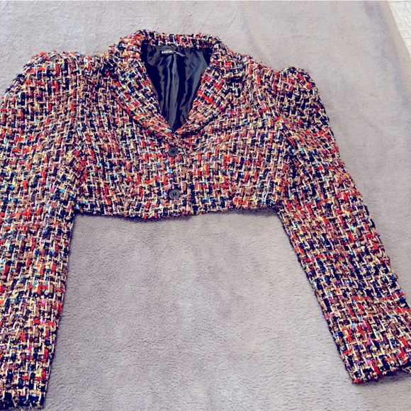 Front button/No Stretch/Tweed/Regular fit/100% Polyester/Multicolored - Picture 1 of 4